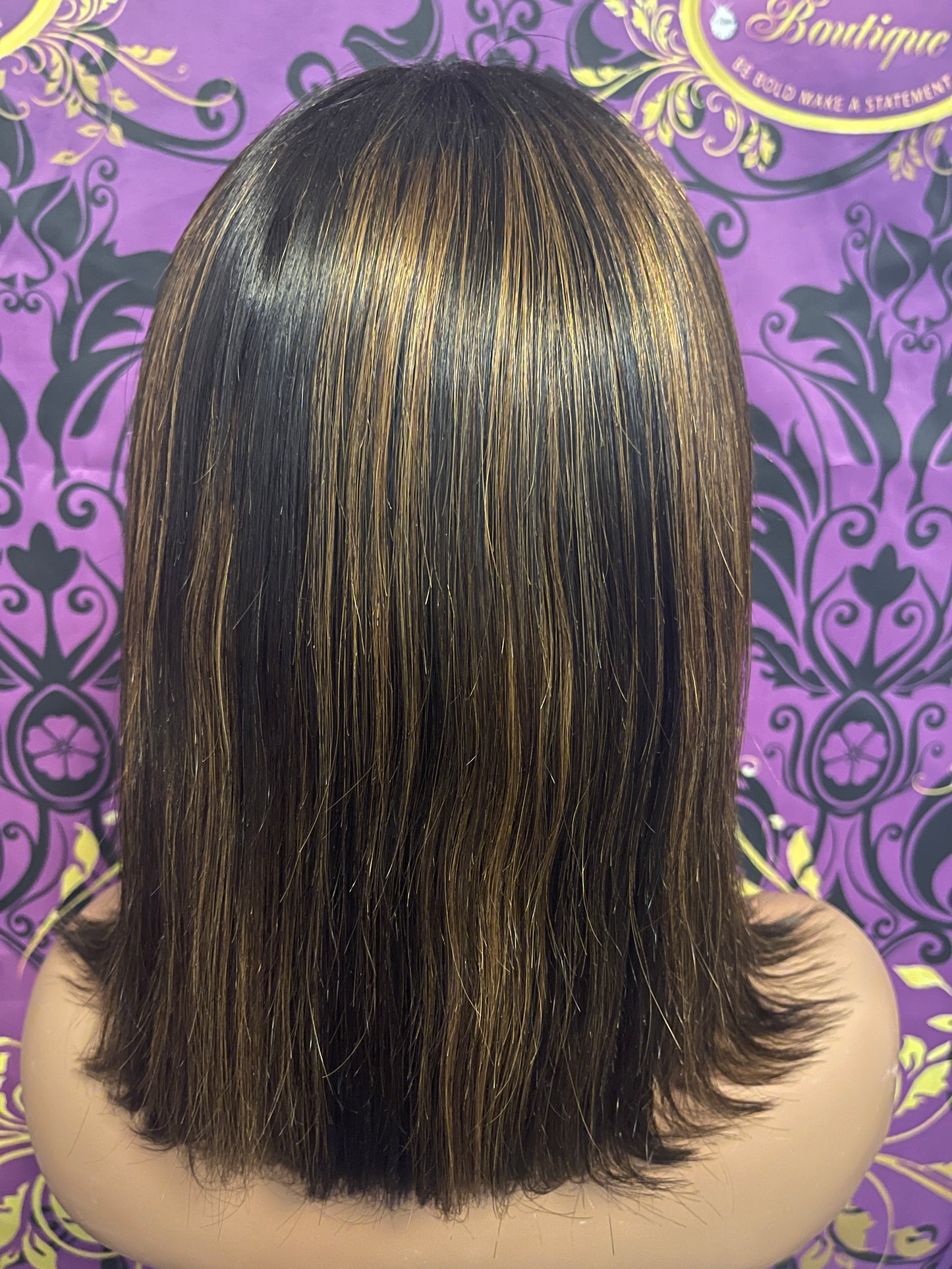 SALI (Highlighted Bob)- Bold Statement Boutique Luxury Wigs